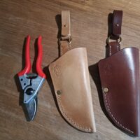 Handmade British Oak Bark Tanned Leather Secateur Holster | Luxury Gardening Belt Pouch | Garden Tool Sheath | Made in UK | READY to POST